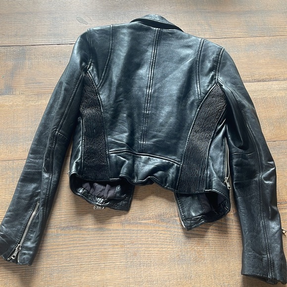 Zara leather moto jacket - Picture 2 of 2